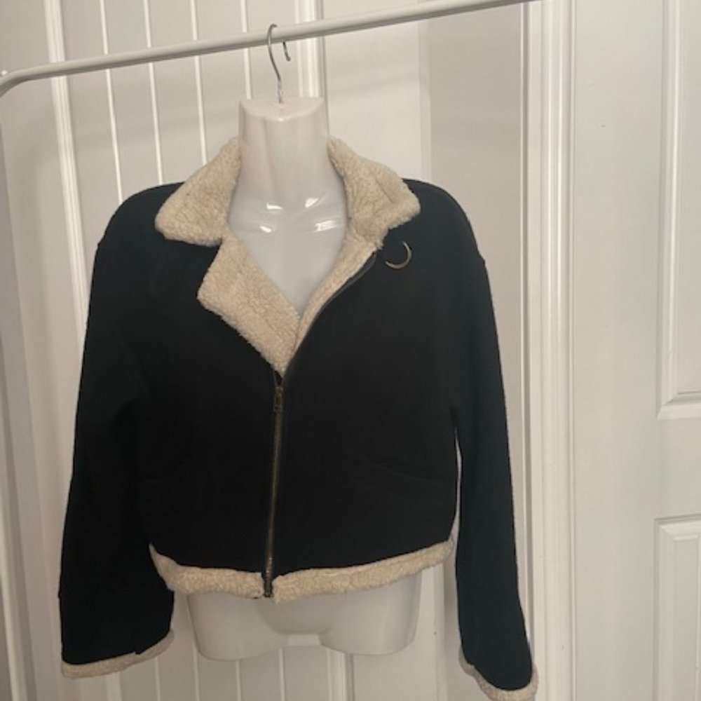 le chateau Black Wool Blend Jacket Size S - Picture 2 of 8